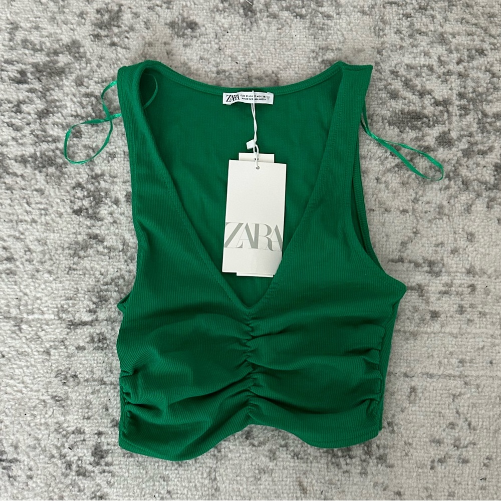 Green Zara Crop Top size S